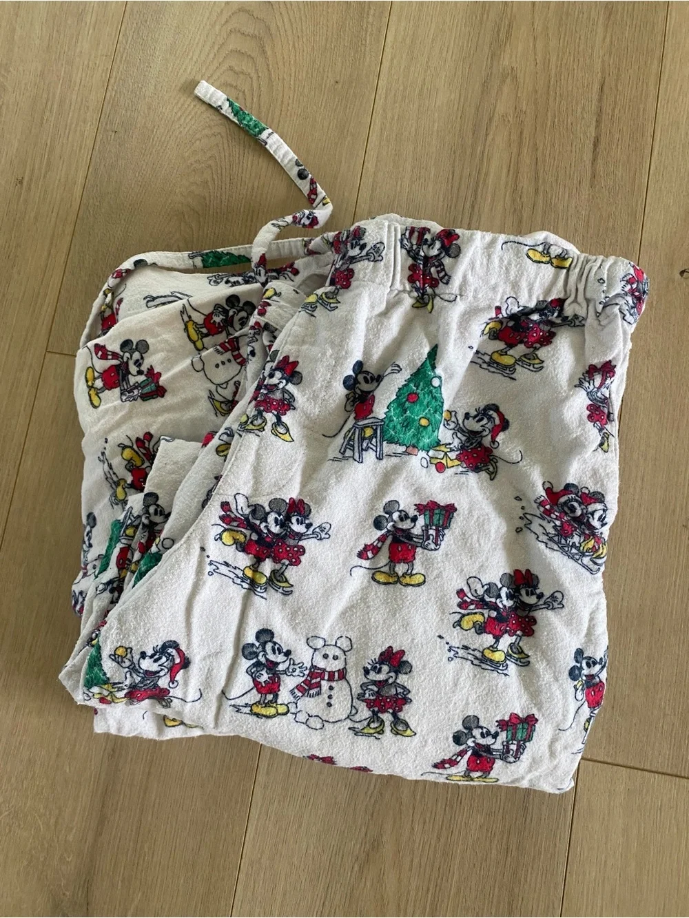 Pottery Barn Teen Disney Mickey & Minnie Christmas 100% Cotton Pajama Set Sz S